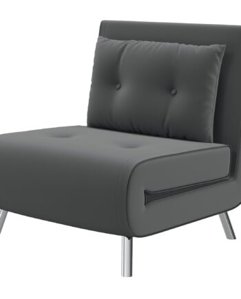 Lænestol Med Lænefunktion  Knapsyninger  Linnedlook  77 Cm   88 Cm   83 Cm  Mørkegrå