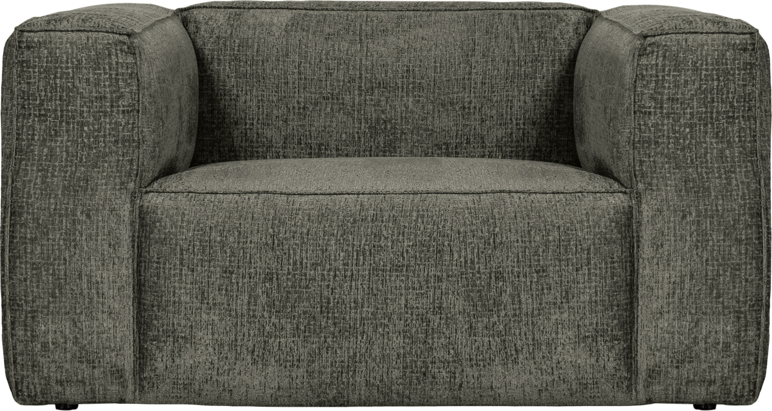 Lænestol Woood Bean Mørkegrå Strukturfløjl H74xb98xl146 Cm