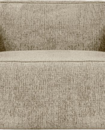 Lænestol Woood Bean Polstret Strukturvelour Creme H74   B98   L146 Cm
