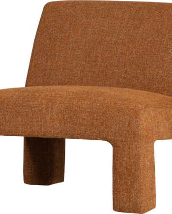 Lænestol Woood Collection Lavid Rust Melange Polyester Med Teflon H73   B74   D84 Cm