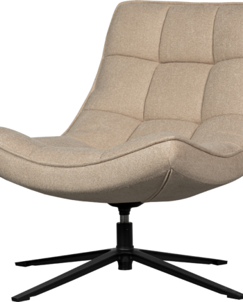 Lænestol Woood Collection Maudi Natur Polyester Drejestol Med Swivel-base