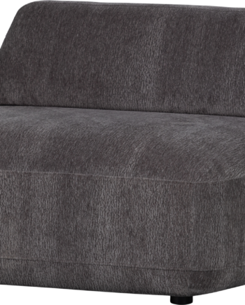 Lænestol Woood Sterck   Mørkegrå Polyester Med Justerbar Rygpude H70xb100xd116 Cm