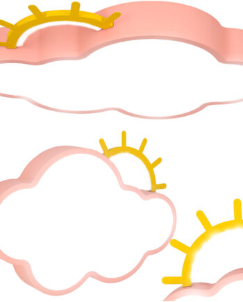 Led Loftlampe Til Børneværelse  Dæmpbar Lumela   Fjernbetjening  Cloud Pink