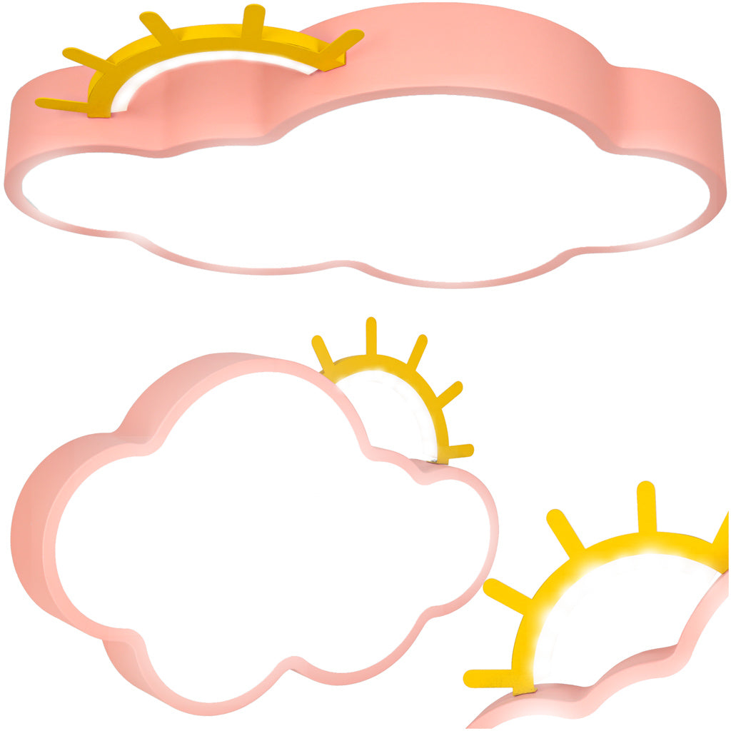 Led Loftlampe Til Børneværelse Dæmpbar Lumela Fjernbetjening Cloud Pink