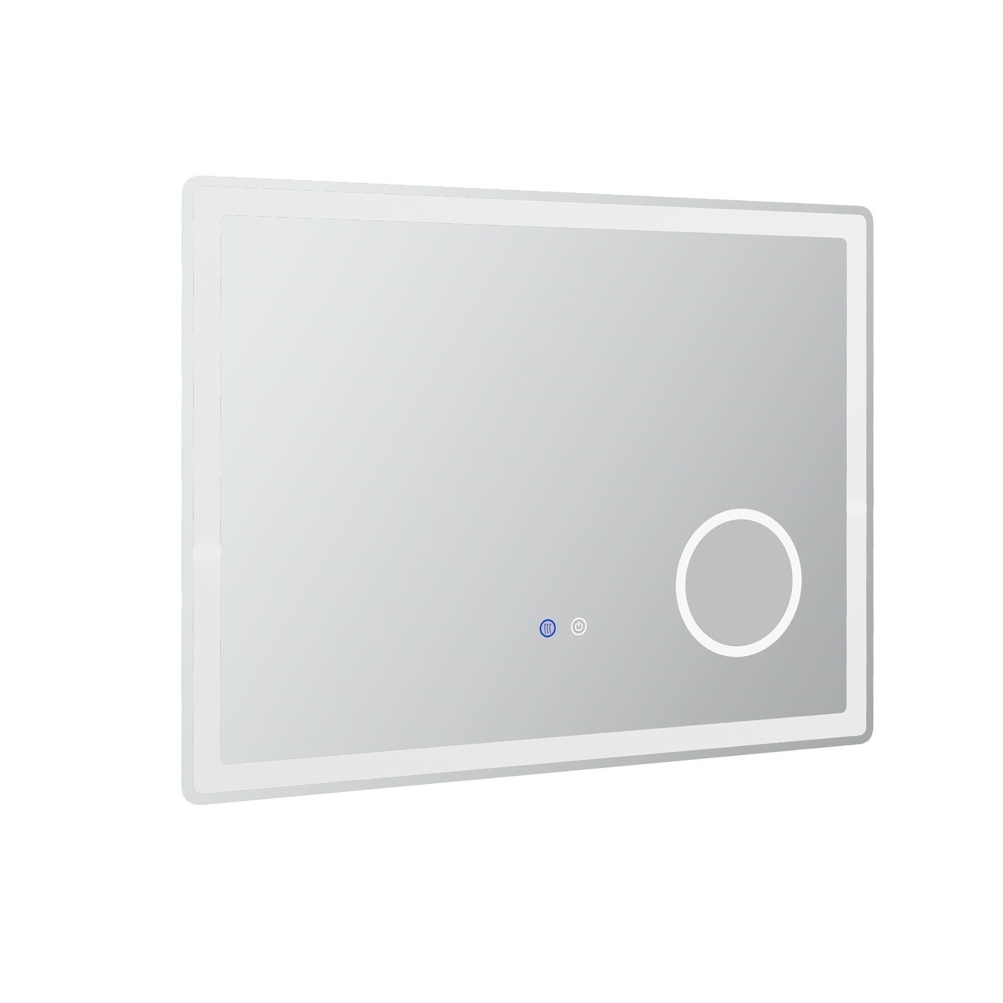 Led-badeværelsesspejl Med 3x Forstørrelse Touchfunktion Hukommelsesfunktion Antidug 80 60 Cm