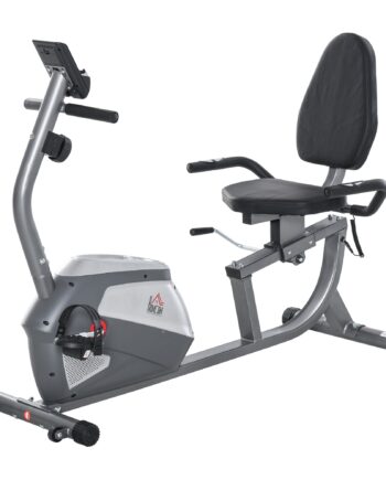 Liggende Motionscykel Med Lcd-display   -trins Justerbar Magnetisk Modstand  Liggende Motionscykel  Hjemmetræner Med Pulsmålere  Justerbar Ryglæn  Liggende Motionscykel Til Seniorer Op Til 110 Kg