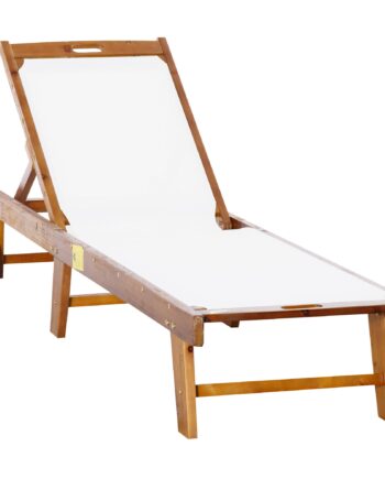 Liggestol   Akacietræ   Justerbar     Positioner  198   55   30 88   Cm