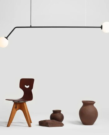 Limelight Loftlampe   Sort Metal Og Hvidt Glas  Bredde 150 Cm