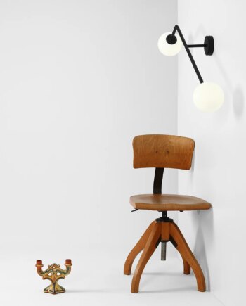 Limelight Væglampe   Sort Metal Og Hvidt Glas  Bredde 97 Cm