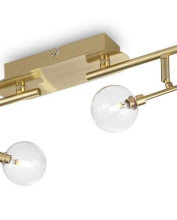 Loftslampe Ideal Lux Maracas   Messing Med Fire Justerbare Glasdiffusorer L70 Cm