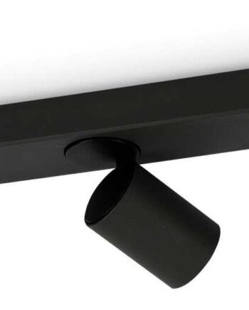 Loftslampe Ideal Lux Rudy Sort Pulverlakeret Aluminium Med Justerbare Diffusorer 3xgu10 Inkl Pærer 3000k