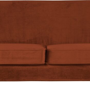 Loungesofa Woood Rocco Fløjlssofa   Orange Fsc-certificeret Ramme 187x82x75 Cm