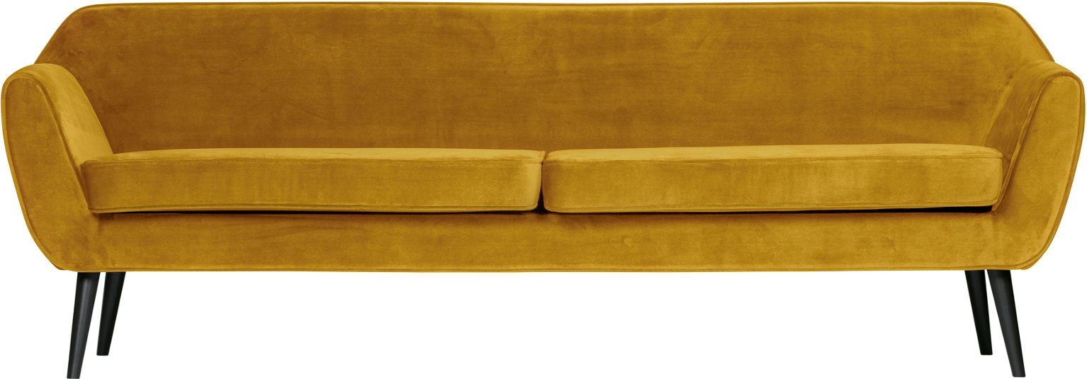 Loungesofa Woood Rocco Gul Jarra Fløjl -personers 75ã 230ã 82 Cm