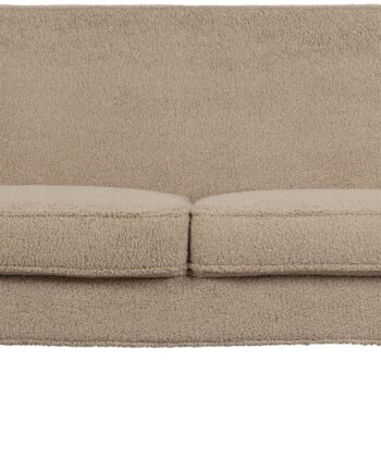 Loungesofa Woood Rocco   Sandfarvet Teddystof  Fsc-træ  187ã 82ã 75 Cm