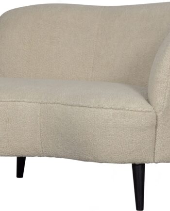 Loungesofa Woood Sara Right  Hvid Polyester  Højrevendt  H71ã B81ã L112 Cm