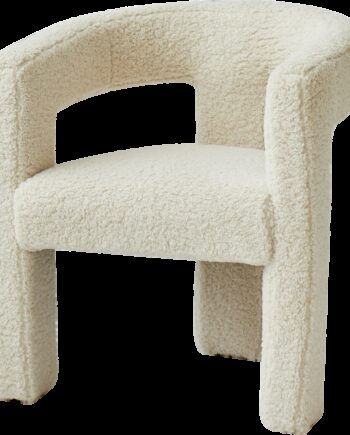 Loungestol Lænestol Arusha Fra Nordlys Furniture Hvid Bouclé Med Ultratæt Skum