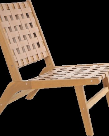 Loungestol Nordlys Furniture Aguilares Fsc-certificeret Akacietræ Med Flettet Sæde  Skandinavisk Design Til Indendørs Og Udendørs Brug