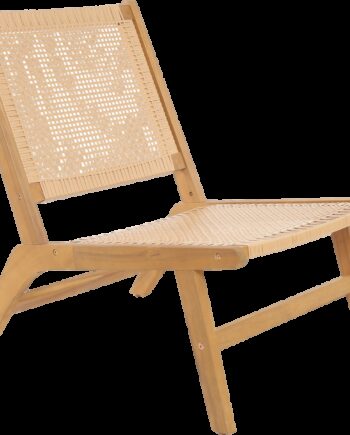 Loungestol Udestol Nordlys Furniture Aguilares Fsc-certificeret Akacietræ Naturbrun 78ã 55ã 72 Cm