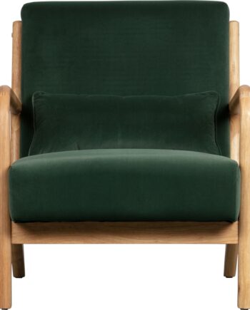 Loungestol Woood Mark Grøn   Retro-chik Lænestol   Mat Fløjl Polyester