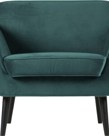 Loungestol Woood Rocco Fløjl Grøn H75ã B92ã D81 Cm   Moderne Design   Fsc-certificeret Træ
