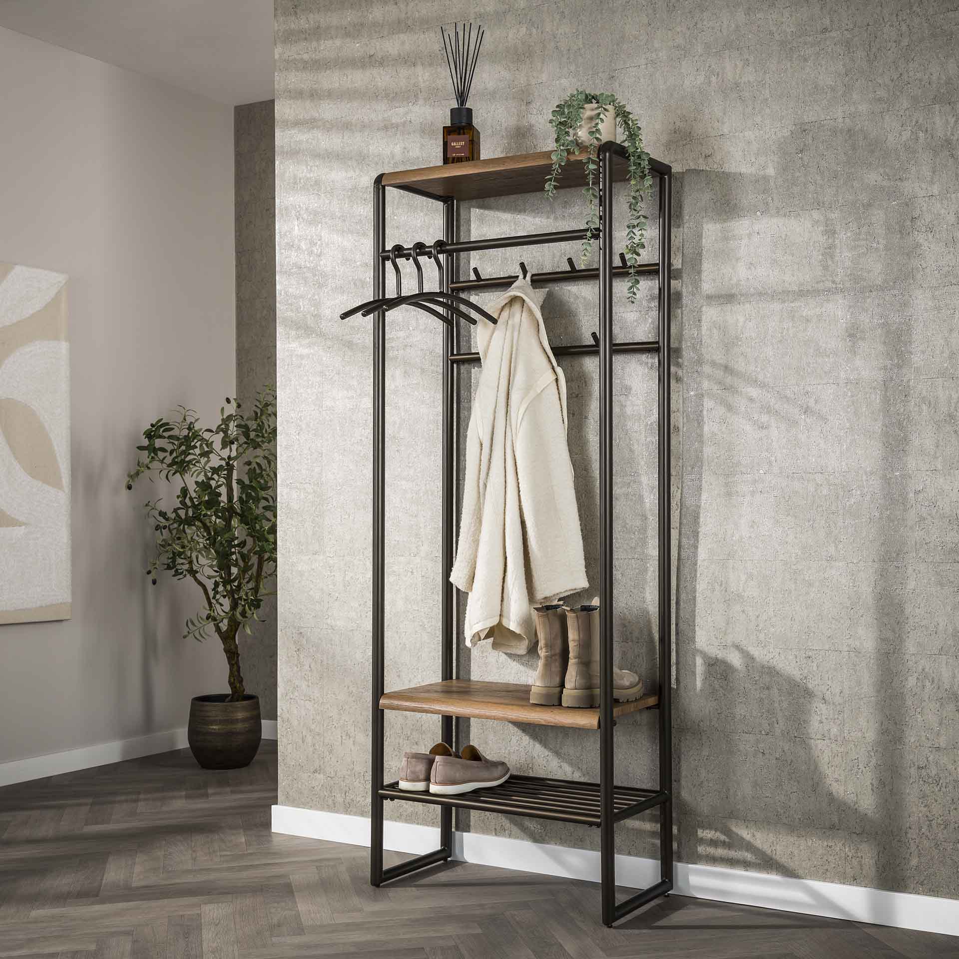 Lunox Tøjstativ Bronzefarvet Metal Bredde 70 Cm