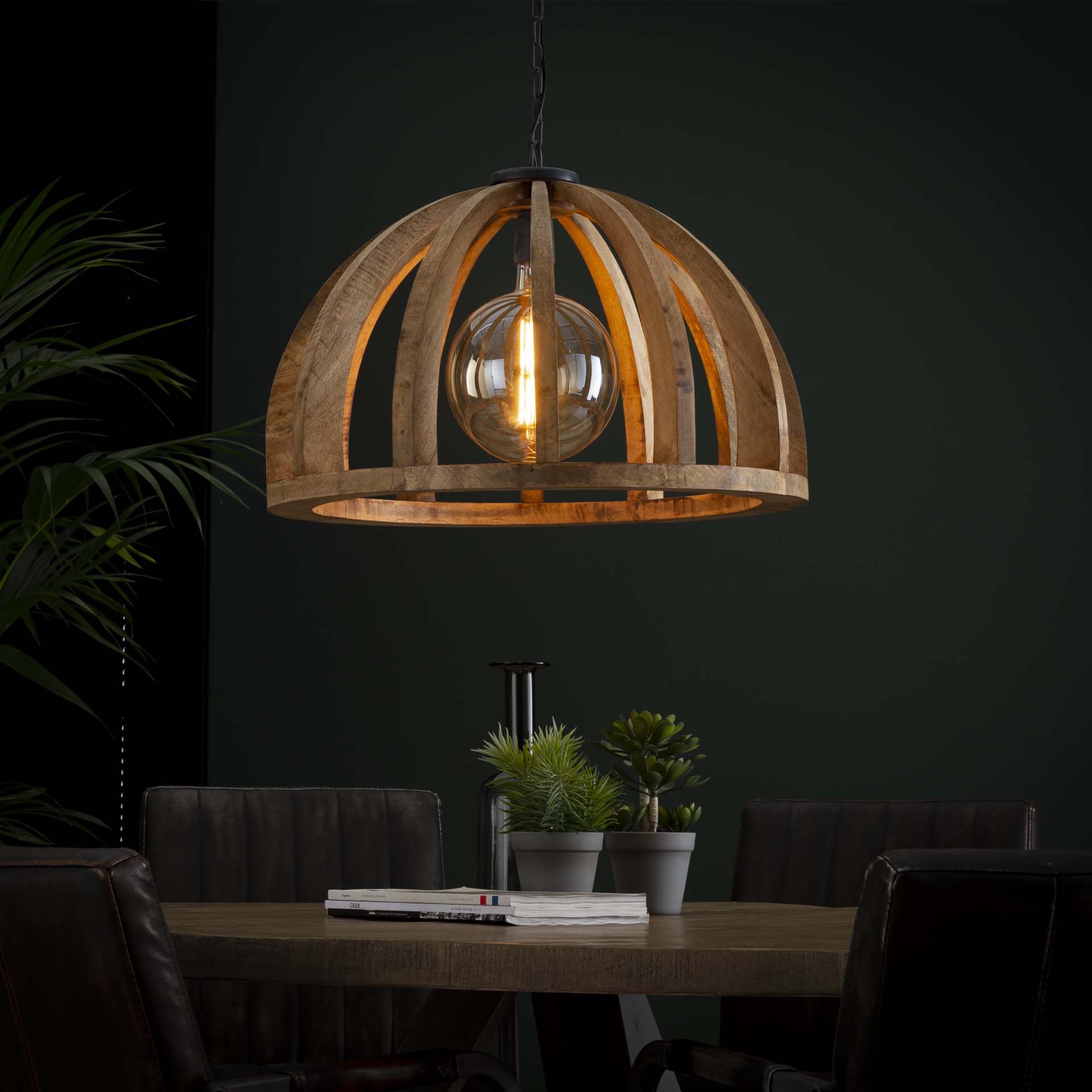Mangos Loftslampe Massiv Mangotræ Levering Uden Pære