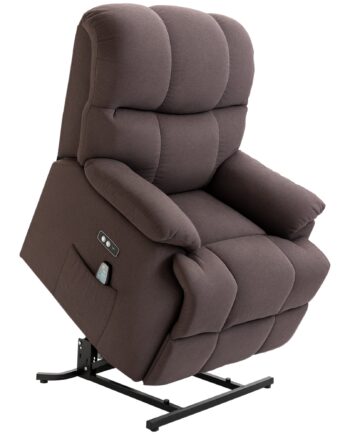 Massagestol Med Stand-up-hjælp  Afslappende Stol Med Stand-up-hjælp  Inklusive Fjernbetjening  Usb-interface  Brun