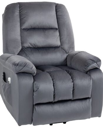 Massagestol Stand-up Aid Seniorstol Afslappende Stol    Massagepunkter    Sidelommer  85 Cm   94 Cm   107 Cm  Grå