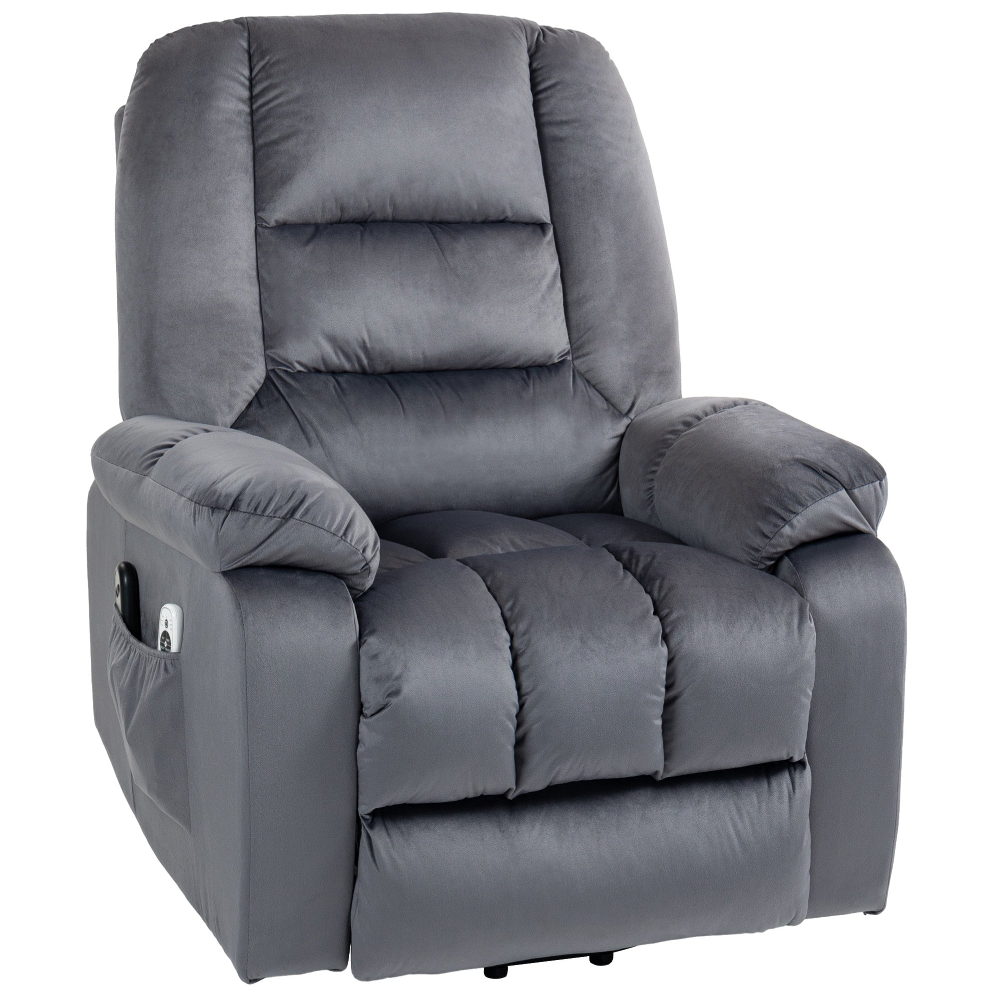 Massagestol Stand-up Aid Seniorstol Afslappende Stol Massagepunkter Sidelommer 85 Cm 94 Cm 107 Cm Grå