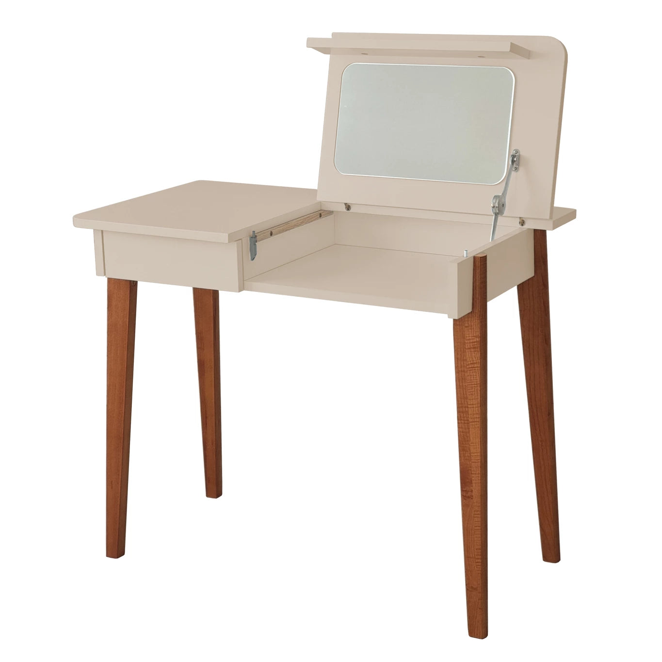 Mewise Skrivebord Sminkebord 90x48cm Ege-farvet Og Brun-beige