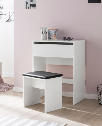 Moderne Make-up Bord   Sminkebord   Skrivebord Med Spejl  Hvid