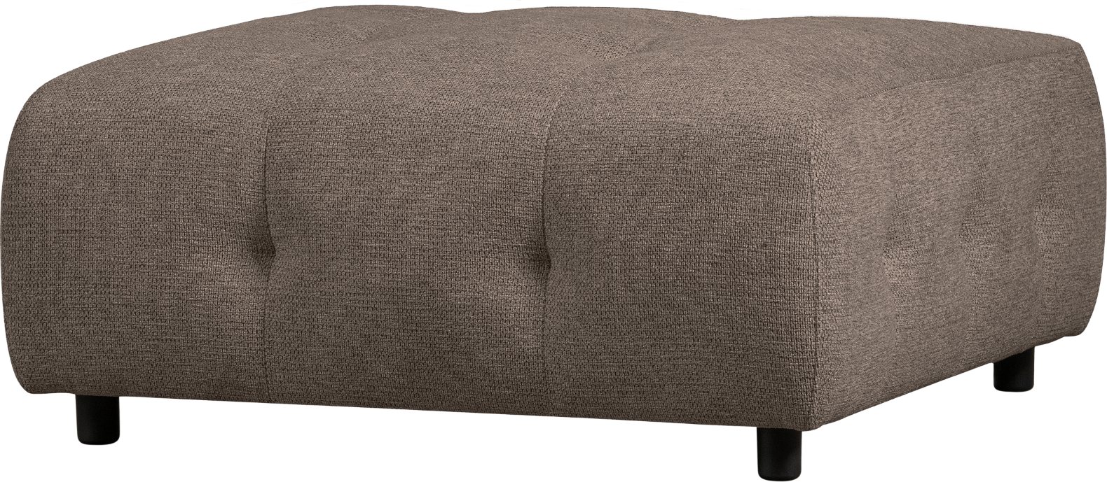 Modulskammel Woood Louis Chenille Polyester Kaffe H43ã B90ã D90 Cm