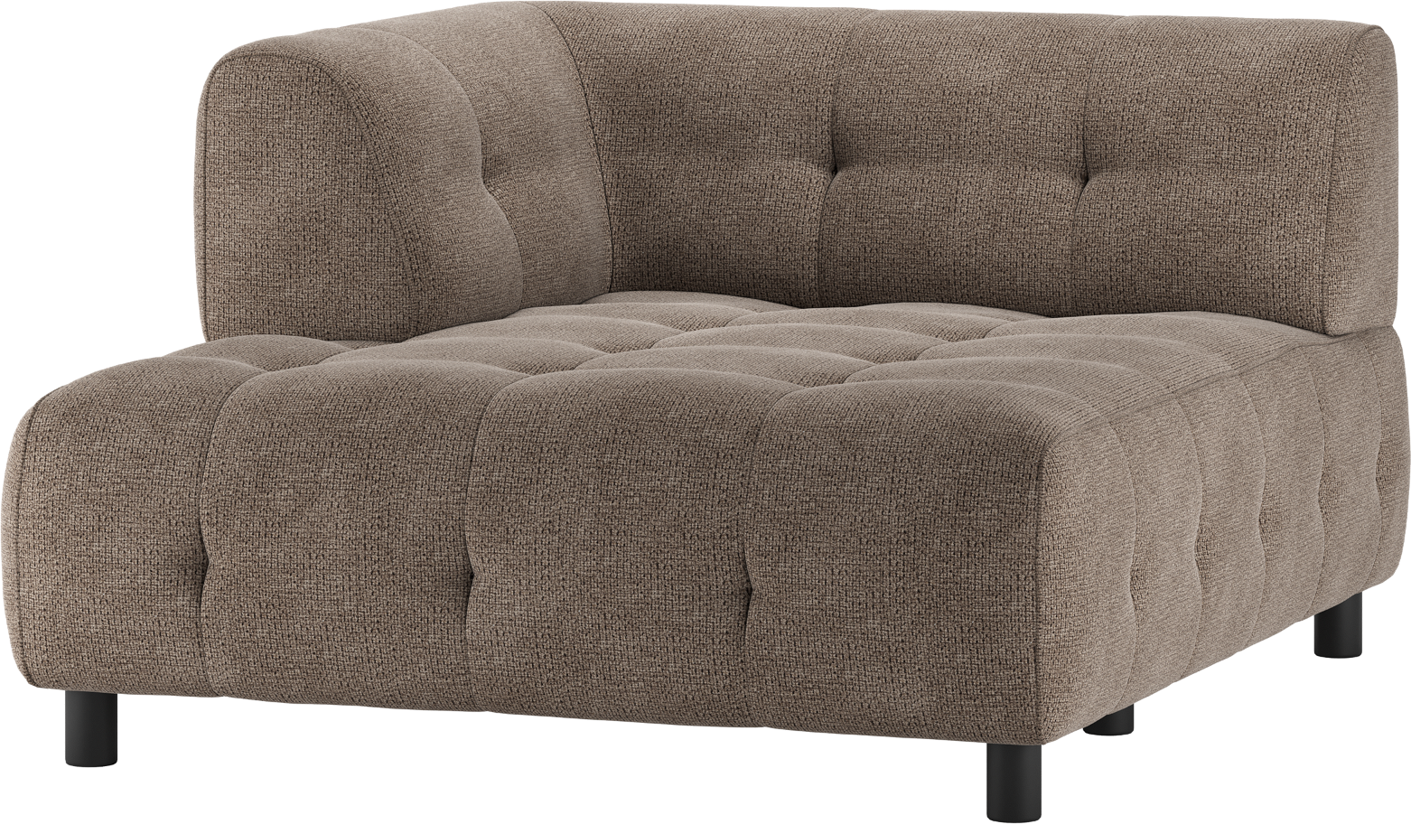 Modulsofa Woood Louis Sektionsofa -pers Chaiselong Venstre Kaffe Chenille Polyester H73ã B122ã L140 Cm