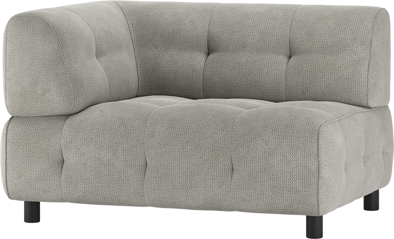 Modulsofa Woood Louis -sæders Med Venstre Armlæn Lysegrøn Chenille