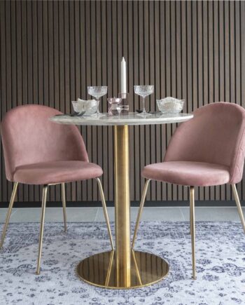 Nadal Spisebord   Marmor Laminat Og Messing