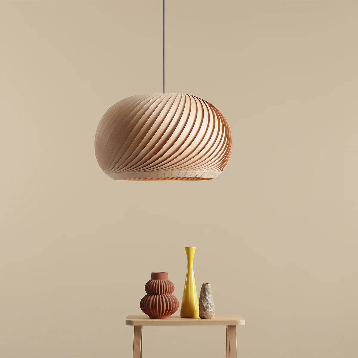 Nightfall Pendel Bøgetræ Diameter 45 Cm
