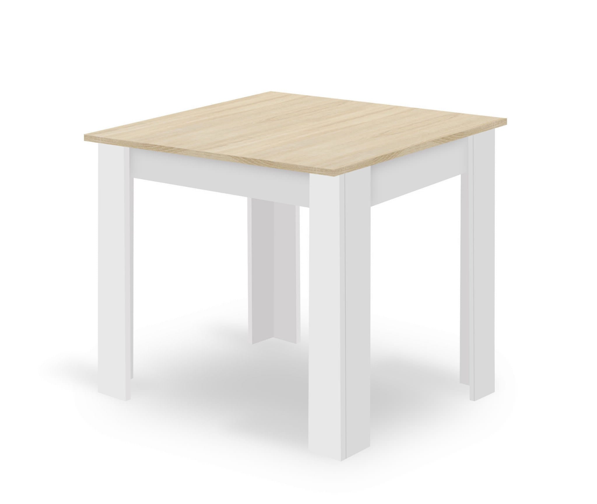 Np Bord 80x80 Sonoma Eg Hvid