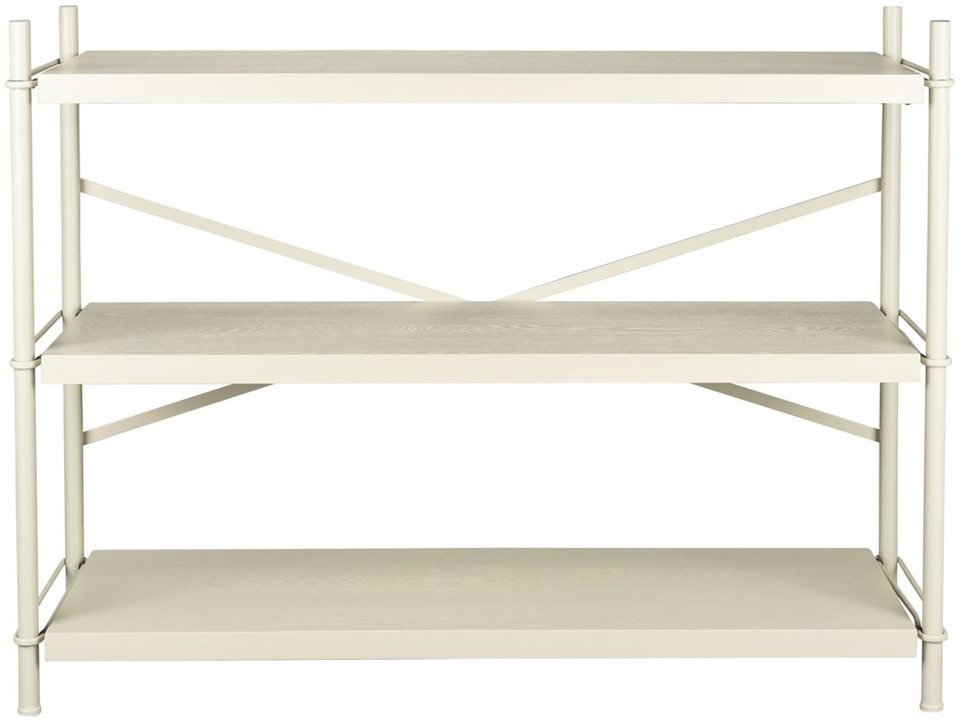 Opbevaringsreol Hyldereol Dutchbone Iron Lysgrå Gummitræ H96xb126xd40cm