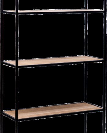 Opbevaringsreol Nordlys Furniture Arne   Sort Metal H154xb75xd27 Cm