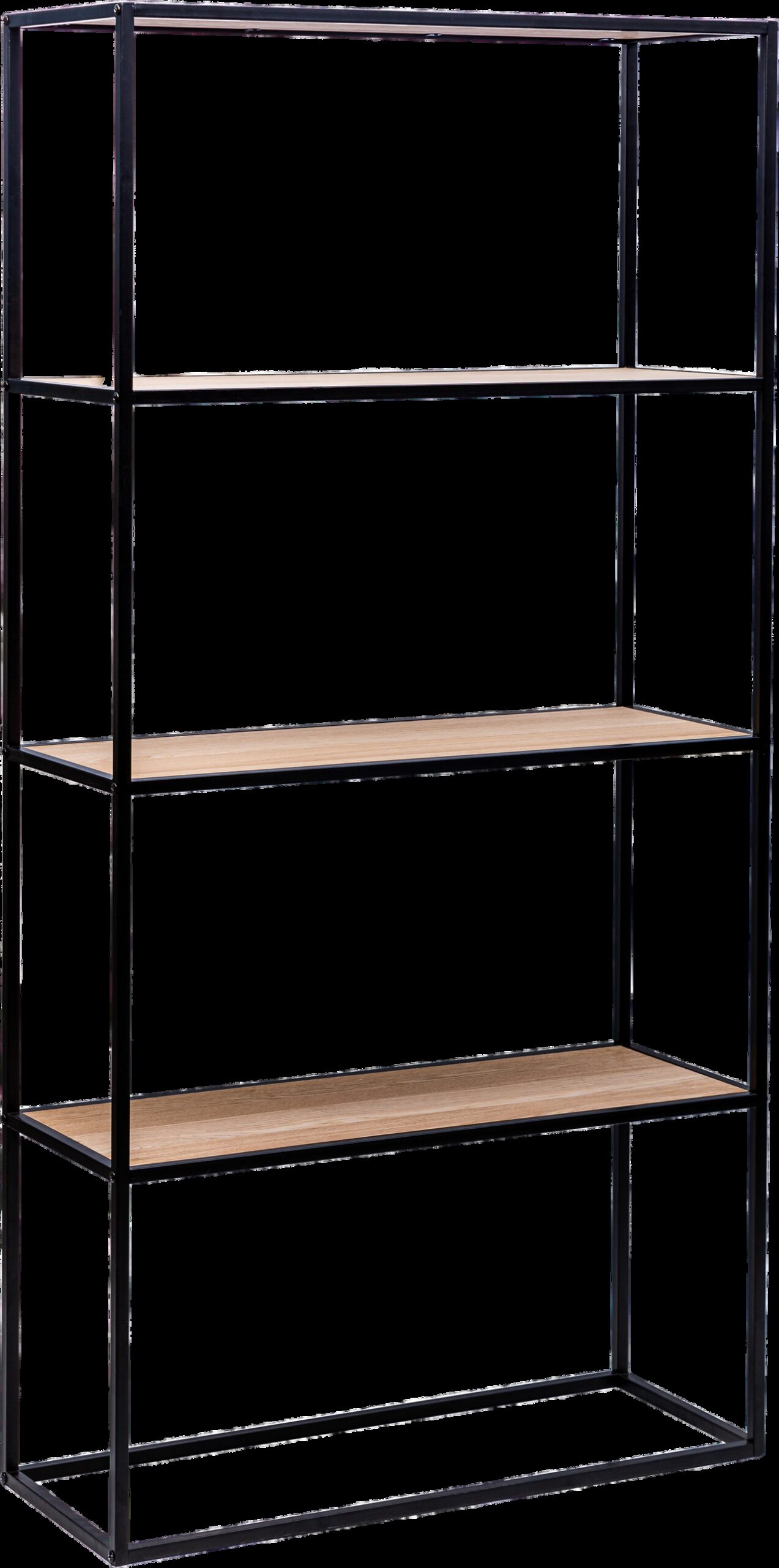 Opbevaringsreol Nordlys Furniture Arne Sort Metal H154xb75xd27 Cm
