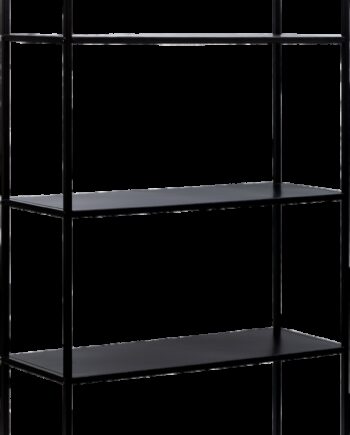 Opbevaringsreol Nordlys Furniture Arne Sort Pulverlakeret Metal   Hylder 154ã 75ã 27 Cm
