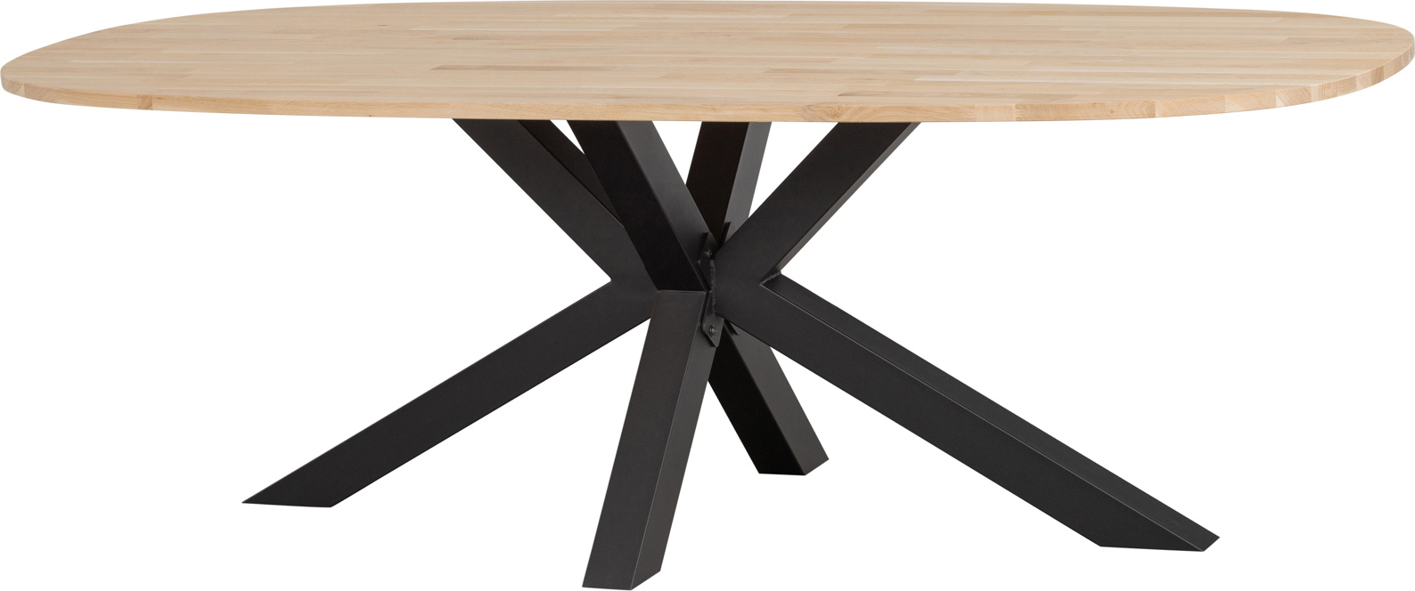 Ovalt Plankebord Woood Tablo Ubehandlet Egetræ 220 90 Cm