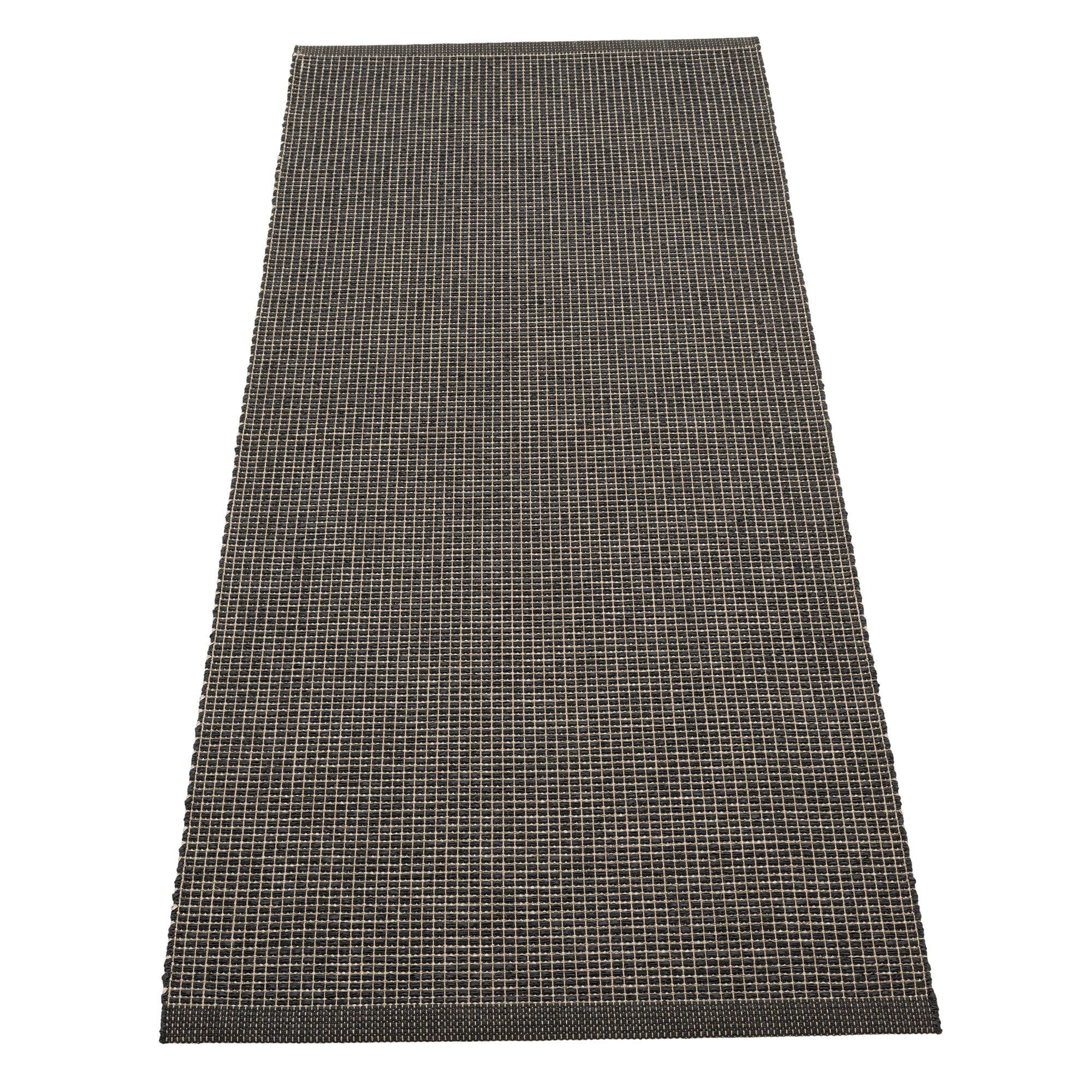 Pappelina Emm Gulvtæppe 180x70 Cm  Black Linen