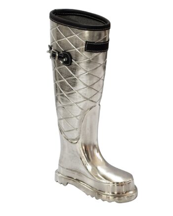 Paraplystativ   Aluminium 44 Cm Sølv Støvleform Håndlavet