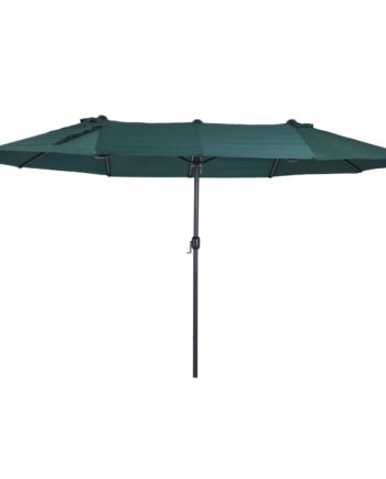 Parasol Haveparasol Markedsparasol Dobbelt Parasol Terrasseparasol Med Håndsving Mørkegrøn Oval 460   270   240 Cm