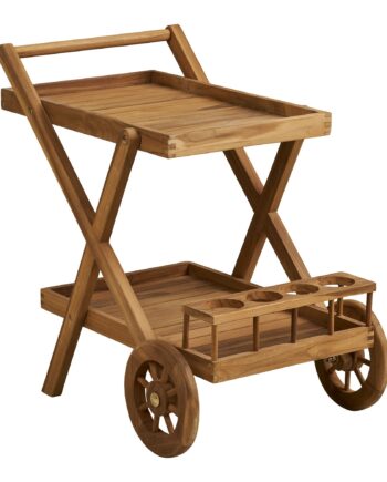 Pasaku Serveringsvogn Serveringsvogn  Teak  Natur  86x50x81 Cm