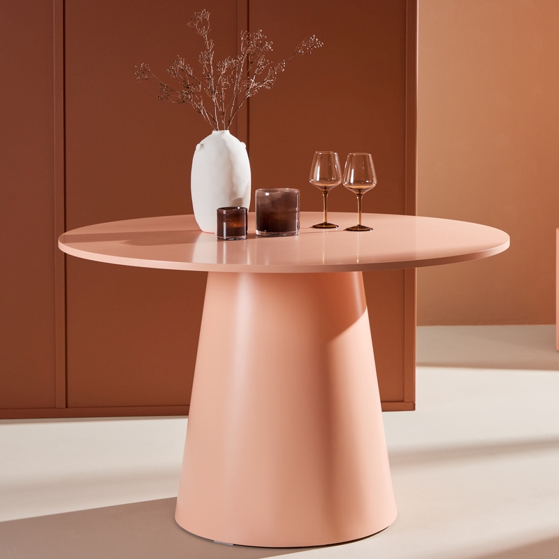 Pastello Spisebord Rosafarvet Mdf Diameter 110 Cm