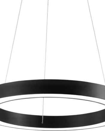 Pendel Lampe Ideal Lux Oracle ø600 Mm H105-2195 Mm Integreret Led 38w 3300 Lm 3000k Sort