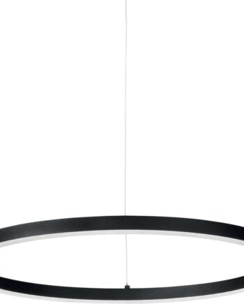 Pendel Lampe Ophængslampe Ideal Lux Oracle Slim ø50 Cm Justerbar Højde Sort Integreret Led 30w 3000k
