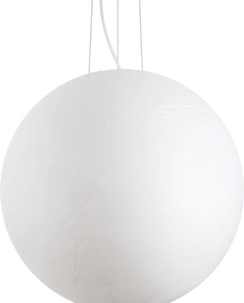 Pendel Loftlampe Ideal Lux Carta ø60 Cm Justerbar Højde 66 275 Cm Hvid Metal Glas